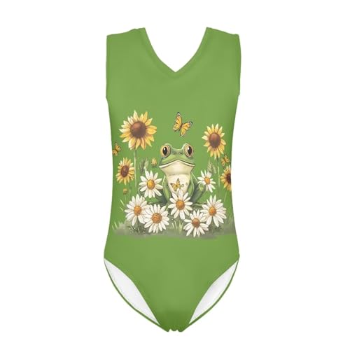 Image of Girls Fashion Print One Piece Swimsuit Bathing Suit Gymnastic Leotard for Kids, 5-14 Years