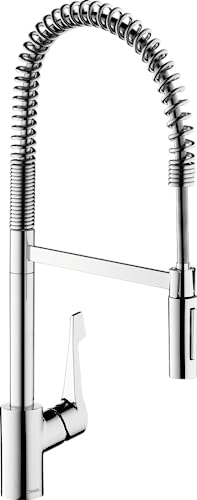 hansgrohe Cento - Mitigeur de cuisine, 1 jet, Robinet avec hauteur sous bec 190 mm, Robinetterie avec bec pivotant, Chromé, 14806000