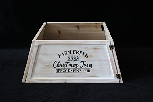 Whitewashed Wooden Christmas Tree Box/Tree Collar