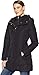 Cole Haan Women's Taffeta Down Coat with Bib Front and Dramatic Hood, Black, X-Large
