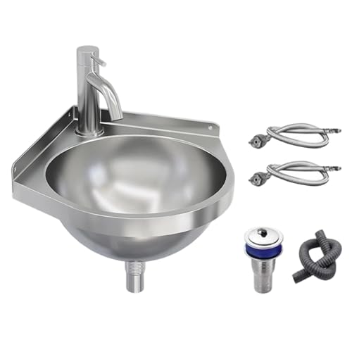 Lavabo triangular de esquina semicircular montado en la pared para baño pequeño 8
