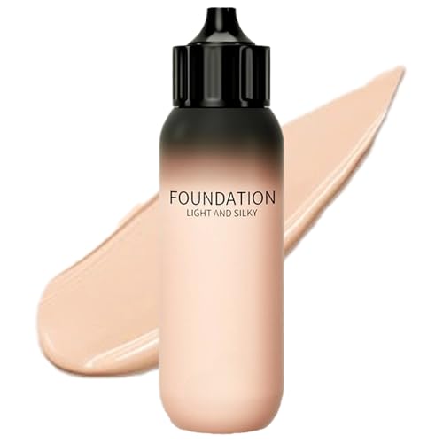 Base de Maquillaje Líquida 24H de Larga Duración - Cobertura Total y Acabado Mate para Piel Grasa, Resistente al Agua, Textura Fluida y Ligera Sin Aceites (02 NATURAL)