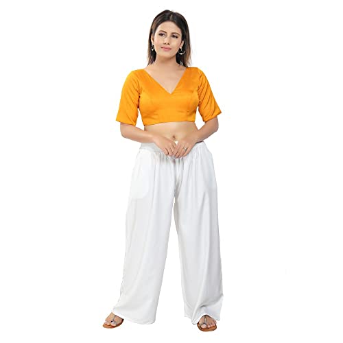 Image of Vamas Women's Silk Padded Self Design Half Sleeve Readymade Saree Blouse (VFJ-140)