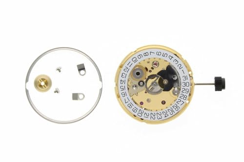 Image of GENUINE ETA 2824-2 AUTOMATIC WATCH MOVEMENT 25 JEWEL DATE @3 GOLD NEW SWISS MADE