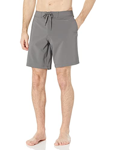 Amazon Essentials Men's Board Shorts, Charcoal, Large Amazon Essentials Men's Board Shorts, Charcoal, Large