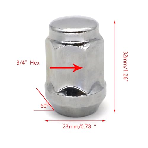 Tuercas de rueda de seguridad de 32 mm con acabado premium para Commander 2