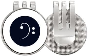 DIYthinker White Music Bass Clef Black Golf Ball Marker Hat Cap Clip Enamel Magnetic image 2