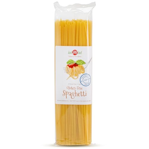 isiBisi Gluten-Free Spaghetti Pasta, 1-Pack - Artisanal Corn and Rice Noodles - Vegan, Non-GMO, Made in Italy