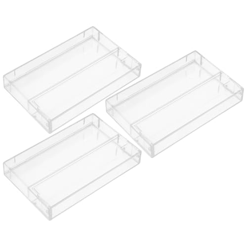 Toyvian 3 Pezzi Custodie Trasparenti in Polistirene per Cassette Audio con Coperchio Organizer da Scrivania Robusto e Protettivo per Collezionisti e Dj