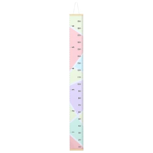 Tabla de crecimiento de diseño original en madera y tela para estética infantil
