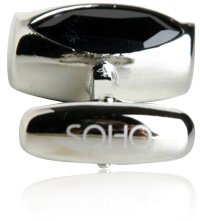 Cuff-Daddy Gemelos Cristal Negro Gris con Caja de Viaje miniatura 5