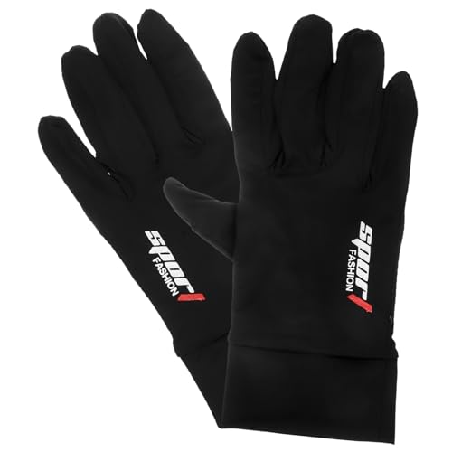 OUNONA 1Pair Reflective Bike Gloves for Men and Women Warm Full Finger Cycling Gloves with Non Slip Palm and Ergonomic Design for Outdoor Riding and Safety