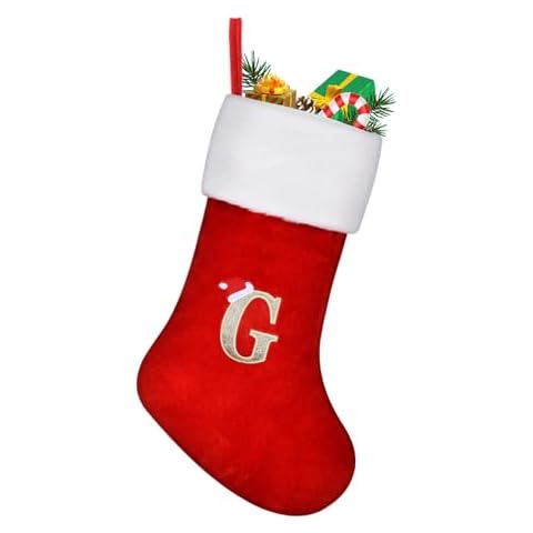 TOPWAYS Large Monogram Christmas Stockings Cover