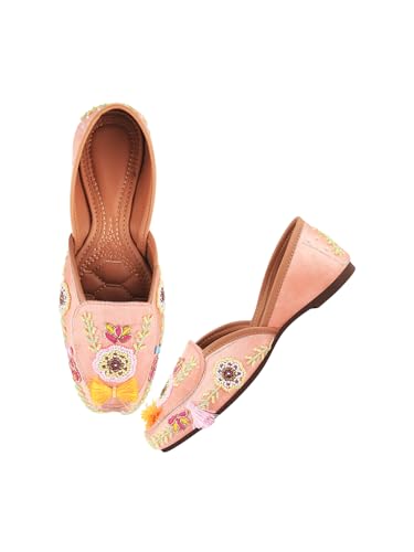 Image of SilverArrow Traditional Style, Modern Comfort Jutti Comfortable Flat Fancy Bellies for Womens and Girls