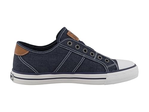 MUSTANG Damen Low-Top Sneaker, Frauen Halbschuhe,Sportschuhe,Freizeitschuhe,Turnschuhe,Laufschuhe,schnürschuhe,schnürer,Blau,39 EU