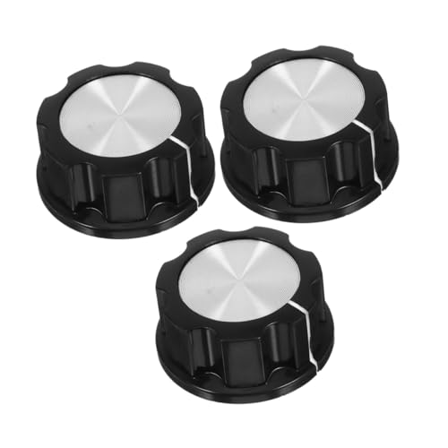 TOYANDONA 3 Piezas Perillas Negros de Repuesto para Freidora de Aire y Botones de Control de Cocina Compatibles con Hornos y Parrillas Eléctricas Material Plástico