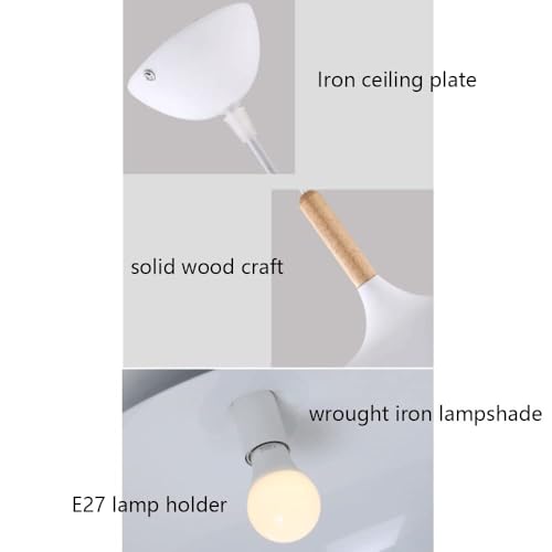 Lámpara colgante moderna nórdica con pantalla de aluminio E27 para iluminación 5