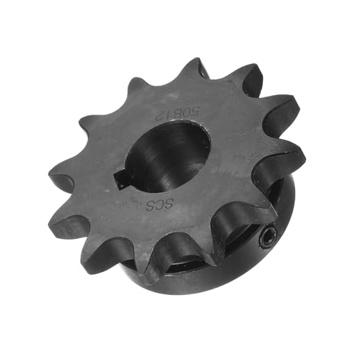 Image of uxcell #60 Chain Roller Sprocket B Type, 1-1 /4 inch Bore 11 Tooth Single Strand Chain Sprocket, Carbon Steel, Keyway with Set Screws