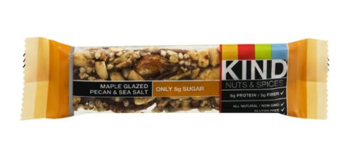 Kind Nuts and Spices Maple Glazed Bar, Pecan and Sea Salt, 12 Count (Pack of 12)