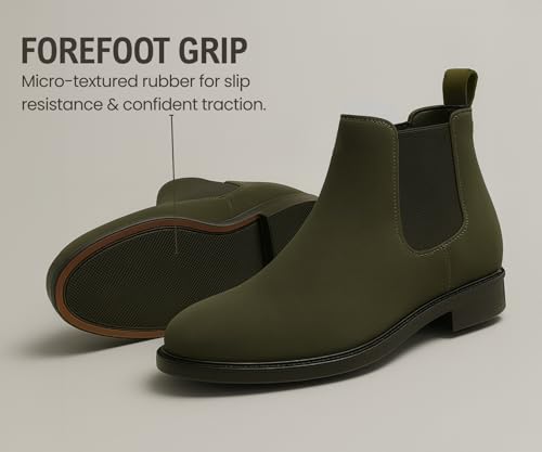 Image of Kraasa Men's Slip On Fashion Chelsea Boots | High Tops, Soft Cushioned Insole, Comfortable Fit, Trendy, Stylish Boots
