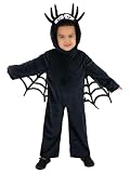 Smiffys Disfraz de araña para niños pequeños, negro, edad 3-4