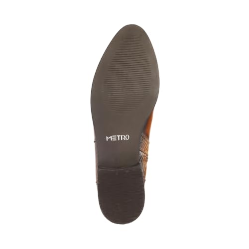 Image of Metro Women Faux Leather Ribbed Slip-On Casual Boots