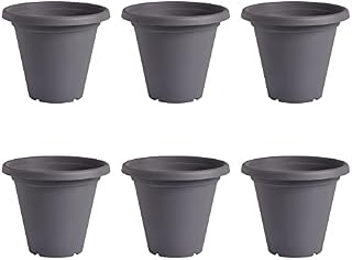 Clever Pots Plastic Plant Pot, 30cm Outdoor or Indoor Pot with Drainage Holes, Lightweight and Weather Resistant Planter for Flowers Plants, Ideal for Garden, Decking and Patios, Charcoal (487625)