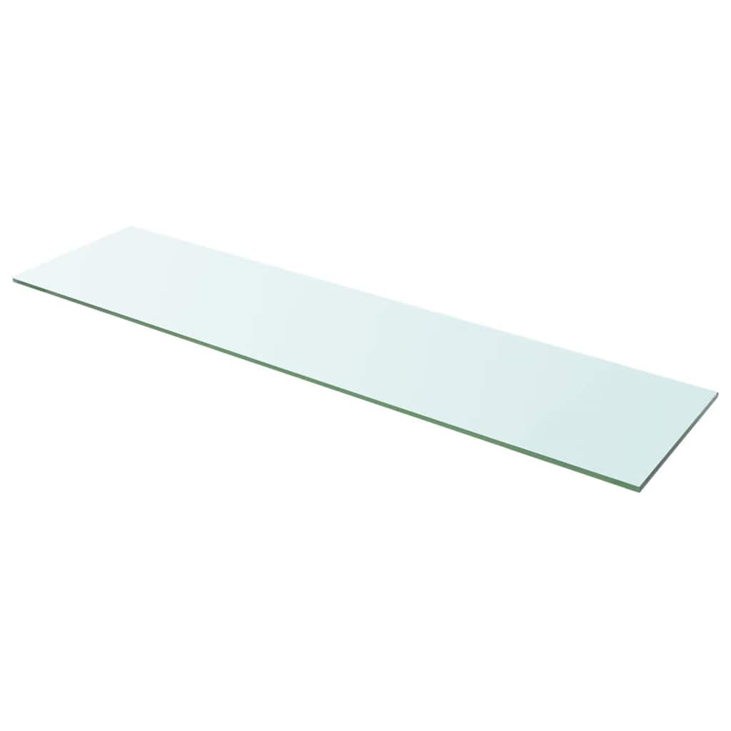 Pannello mensola in vetro temperato, 100 x 25 cm | Capacità 15 kg, forte e durevole, facile da pulire, per negozio o casa