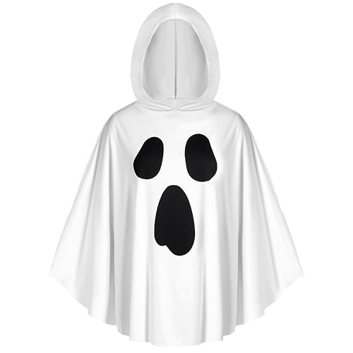 Costume de fantôme blanc pour femme style poncho d'Halloween