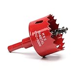 50mm Hole Saw for Wood, HSS Bi-Metal Hole Cutter for Pipe Vent, Separate Drill Bit with Hex Shank, ideal for Cutting Plasterboard, Timber, Perspex and Plastic - Image 1