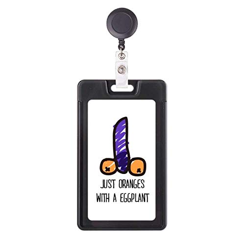 Badge enrouleur orange rétractable avec étui carte pour infirmière et bureau