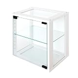 コレクションケース CCB 地球家具 キューブボックス cubebox 家具 カラーボックス 収納 積み重ね 組み合わせ (ホワイト, ガラス扉（側面・天板・地板ガラス）タイプ)