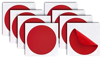 Pack 8ud Pegatinas Anticolisión para Cristales Vinilo Adhesivo Circular para Ventanas Previene Choques de Personas y Pájaros Adhesivos Antichoque para Vidrios Transparentes (12 cm, Rojo) | Ya disponible en tu tienda friki favorita! En mundofriki.es!