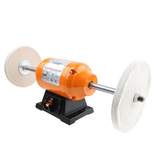 TOOLSPACE 8" Bench Buffer Polisher, 3/4 HP 3450 RPM, Dual 8" Cloth Wheels for Knife Sharpening, Jewelry Polishing, Metal & Wood Finishing