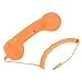 Phefop Retro Phone Handset, 3.5mm Connector Cell Phone Handset USB Cellphone Receiver with Microphone for Phones (Orange)