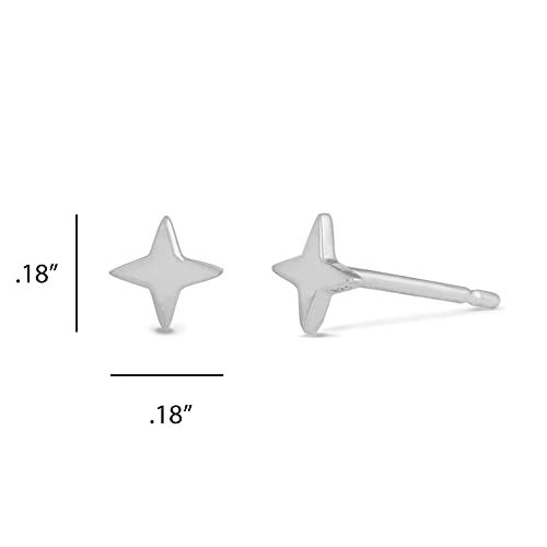 Boma Jewelry Sterling Silver Mini Minimalist Starburst Stud Earrings4