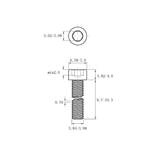 Fullerkreg M4-0.7 X 10Mm Alloy Steel Socket Cap Screw,(Pkg Of 100),Iso 4762, Hex Drive, Class 12.9, Black Oxide Finish #TOP7
