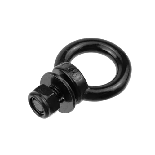 Image of Antrader Lifting Shoulder Eye Bolts,M8 Stainless Steel Machinery Shoulder Lifting Eye Bolt with Lock Nuts,Lock Washers, Flat Washers,6 Sets,Black