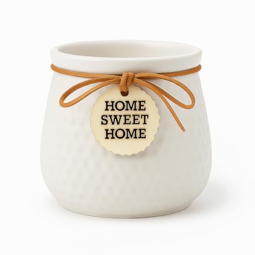 Image of Yo Green Ceramic Plant Pot for Indoor & Outdoor, Modern Planter for Home & Office Decor, Durable, Stylish Finish, Ideal for Tabletop, Shelf, Balcony, Great Gift Idea (White, 3 Inches)