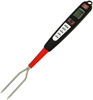 Grille Perfect Digital Meat Thermometer for Grilling and Barbecue Turner Fork with Ready