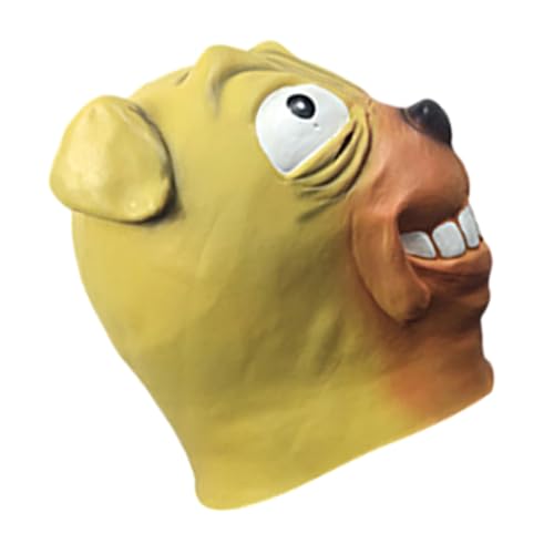 Parliky Maschera Cane Bulldog in Lattice Realistica per Halloween e Cosplay Accessorio Divertente e Carino per Feste Tema Carnevale e Mascherate