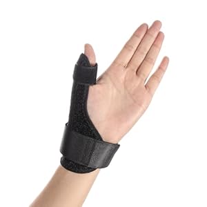 HOMEE Thumb Brace Stabilizer, Adjustable Thumb Spica Support Brace Stabilizer for Pain, Sprains, Arthritis, Tendonitis, Finger Splint Brace Support Fits Left or Right Hand
