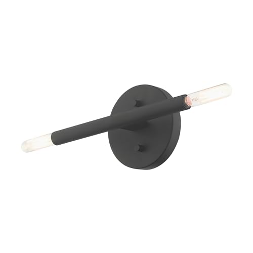 Image of Livex Lighting 51172-04 Copenhagen Collection 2 Light ADA Sconce, Black