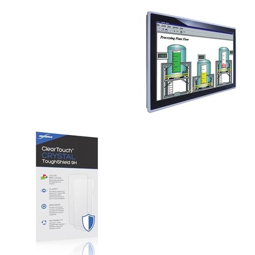 BoxWave Screen Protector Compatible With BSI Computer GOT3187WL-834-PCT - ClearTouch Crystal ToughShield 9H (2-Pack), Clear 9H Tough Flexible Film Screen Protector