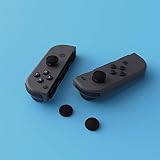 PlayVital Joystick Caps do Switch,Thumb Grip Caps do Switch Lite,Silikonowa Osłona Analogowa do Switch OLED Joycon Uchwytów na Kciuk do Switch & Switch Lite & Switch OLED-Czarny