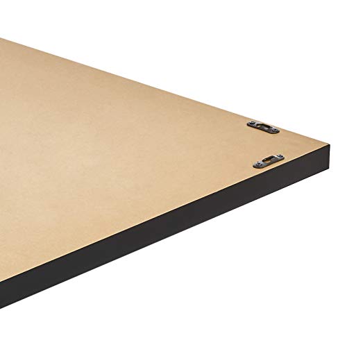 Amazon Basics Rectangular Wall Mirror 24" X 36", Peaked Trim, Black #TOP3