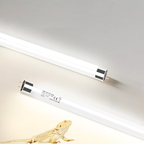 2 Pack T5 HO 10.0 UVB Reptile Bulb 24W, 22-Inch UVA UVB Light for Reptiles, Fluorescent Lamp Tube for Bearded Dragons, Turtles, Chameleons, Lizards, Tropical Desert UVB Lighting by REPTIDLDB - Used condition - US$27.39