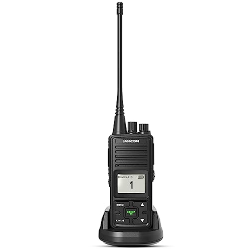 Image of SAMCOM Long Range Two Way Radios Rechargeable 2 Watt, 3000mAh 24Hour Work Time, High Power 2 Way Radios Handheld UHF Walkie Talkies for Adults, Group Call for Business Construction Warehouse, 1 Pack | 3000mAh 24H Work, High Power 2 Way Radios UHF Walkie Talkies for Adults, Group Call for Business Construction Warehouse