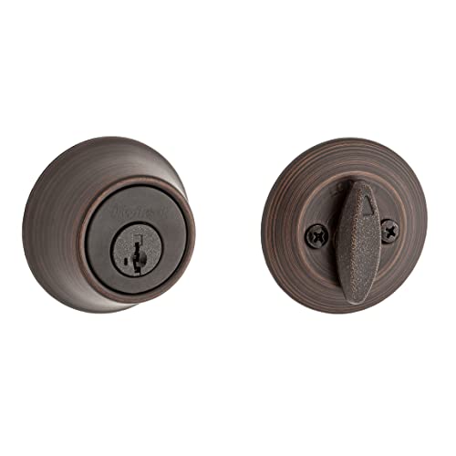 image for Kwikset 660 Deadbolt Deadbolt Lock, Venetian Bronze Round Exterior Key