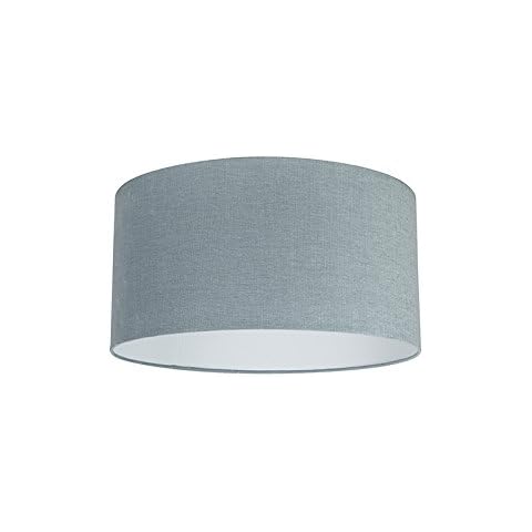 QAZQA Modern Polyester Lampenschirm aus Stoff hellblau 50I50I25, Rund gerade Schirm Pendelleuchte Cover